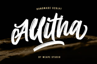 Allitha Script Font: Bold Charm for Handmade Labels