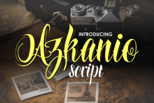 Azkanio Script Font Review for Web Design