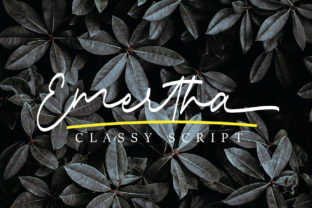 Emertha Script Font: Handmade Charm for Makers