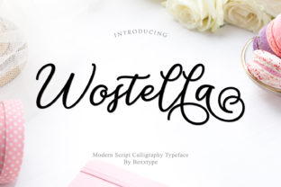 Wostella Script Font for Handmade Labels